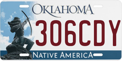 OK license plate 306CDY