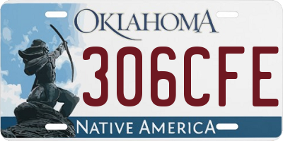 OK license plate 306CFE