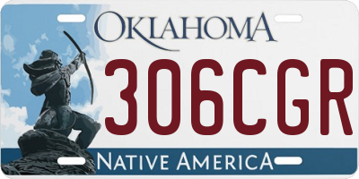OK license plate 306CGR