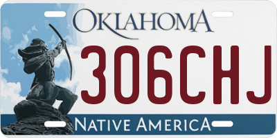 OK license plate 306CHJ