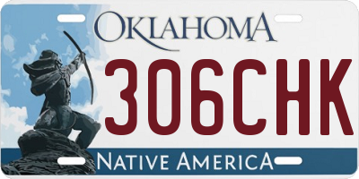 OK license plate 306CHK