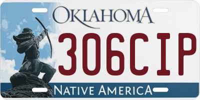 OK license plate 306CIP