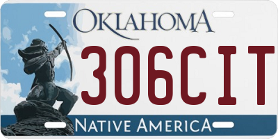 OK license plate 306CIT