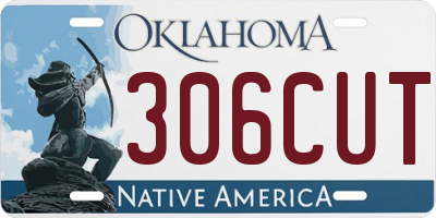 OK license plate 306CUT