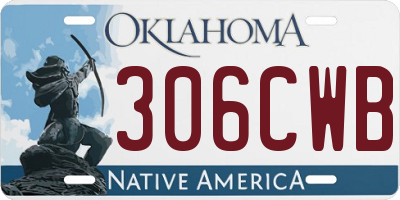 OK license plate 306CWB
