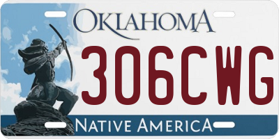 OK license plate 306CWG