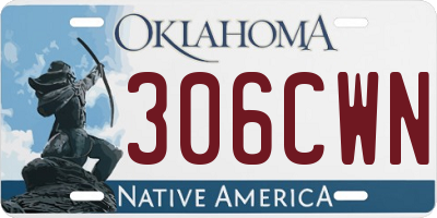OK license plate 306CWN