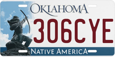 OK license plate 306CYE