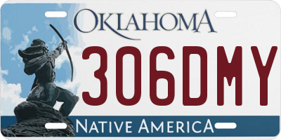 OK license plate 306DMY