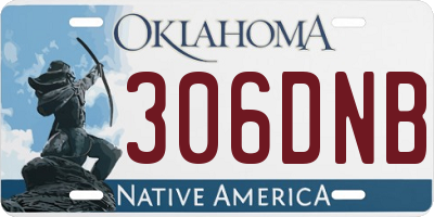 OK license plate 306DNB