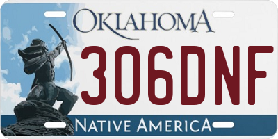 OK license plate 306DNF