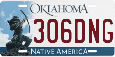 OK license plate 306DNG