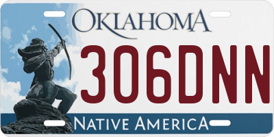 OK license plate 306DNN