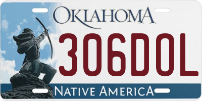 OK license plate 306DOL