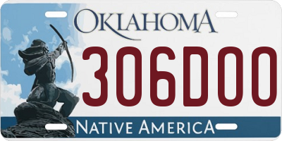 OK license plate 306DOO