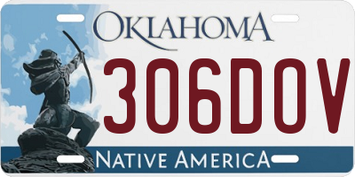 OK license plate 306DOV