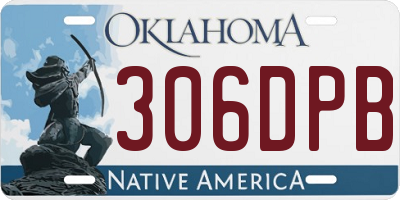 OK license plate 306DPB
