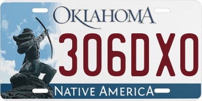 OK license plate 306DXO