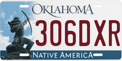 OK license plate 306DXR