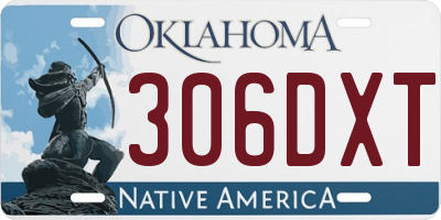 OK license plate 306DXT