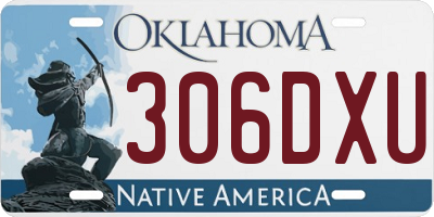 OK license plate 306DXU