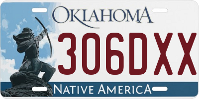 OK license plate 306DXX