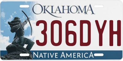 OK license plate 306DYH