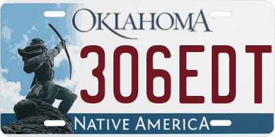 OK license plate 306EDT