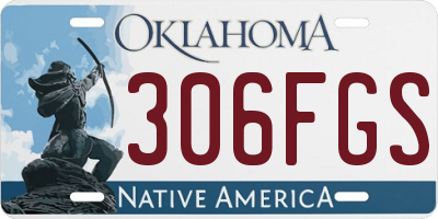 OK license plate 306FGS