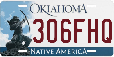 OK license plate 306FHQ