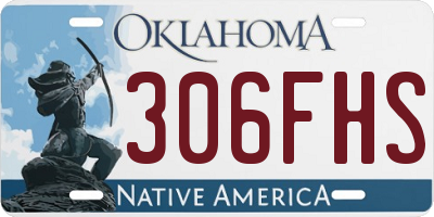 OK license plate 306FHS