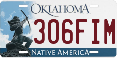 OK license plate 306FIM