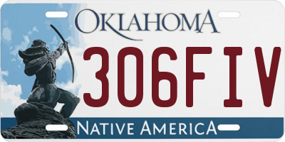 OK license plate 306FIV