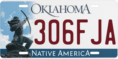 OK license plate 306FJA