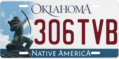 OK license plate 306TVB