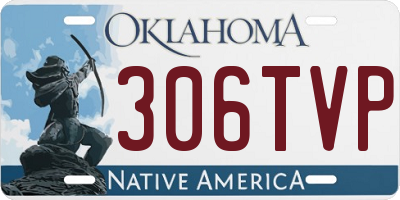 OK license plate 306TVP