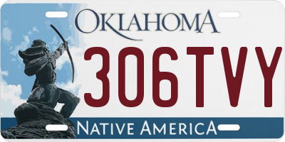 OK license plate 306TVY