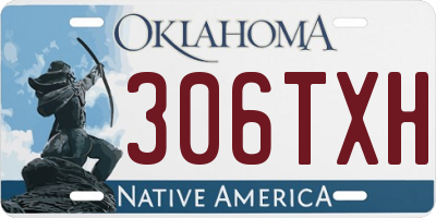 OK license plate 306TXH