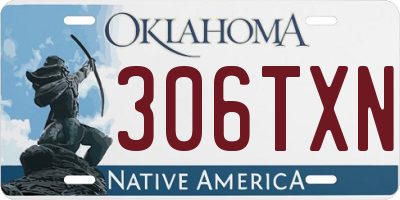 OK license plate 306TXN