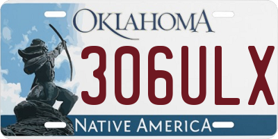 OK license plate 306ULX