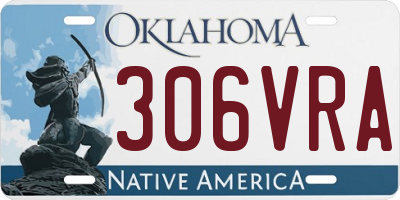 OK license plate 306VRA