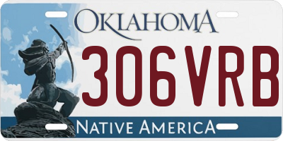 OK license plate 306VRB