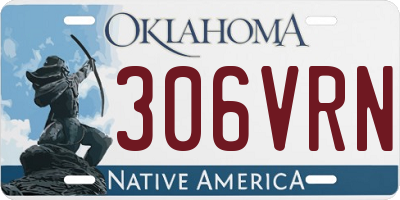 OK license plate 306VRN