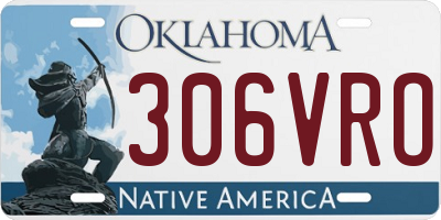 OK license plate 306VRO