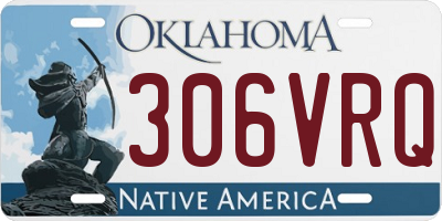 OK license plate 306VRQ