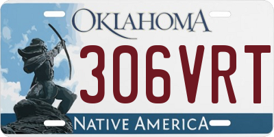 OK license plate 306VRT