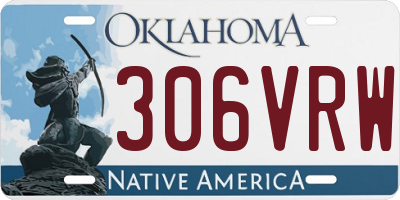 OK license plate 306VRW