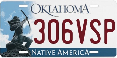 OK license plate 306VSP