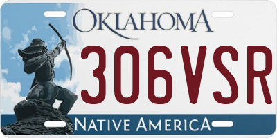 OK license plate 306VSR