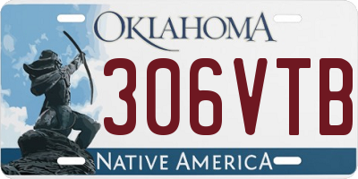 OK license plate 306VTB